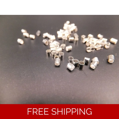 mini silver plated spacer beads for jewellery making